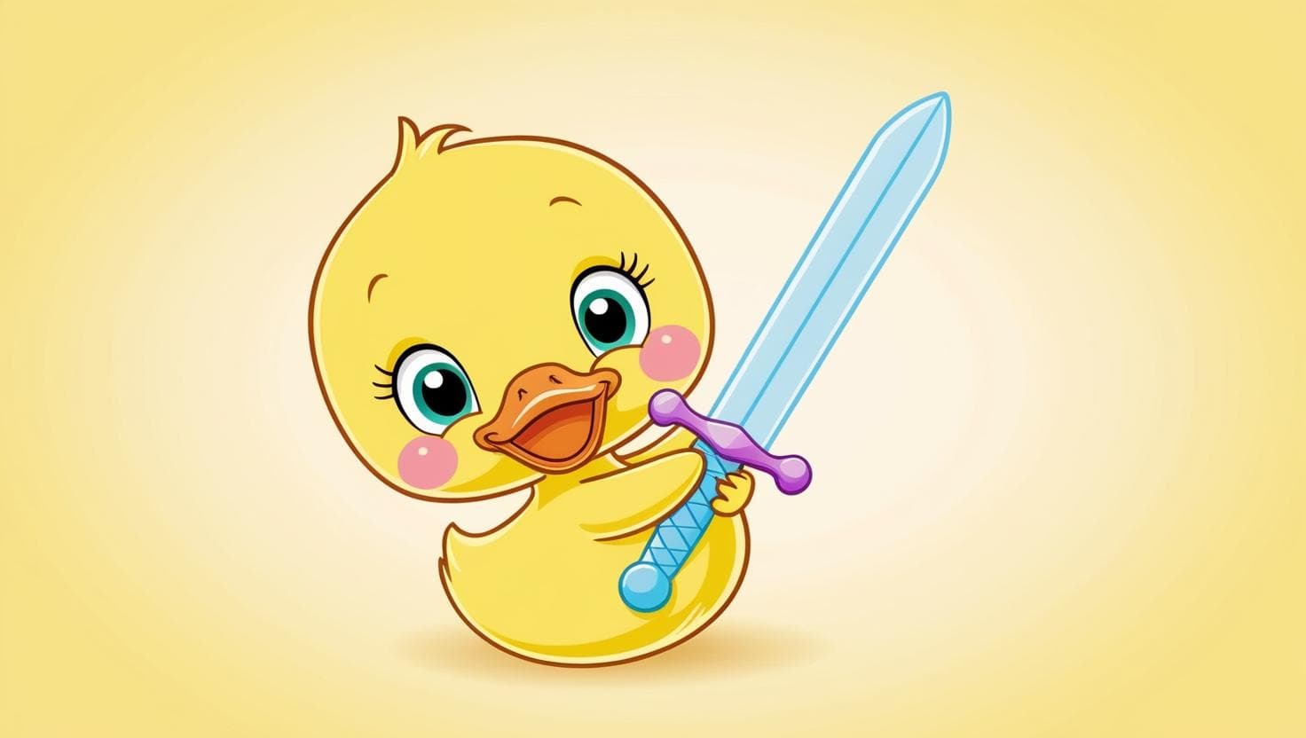 duck with sword